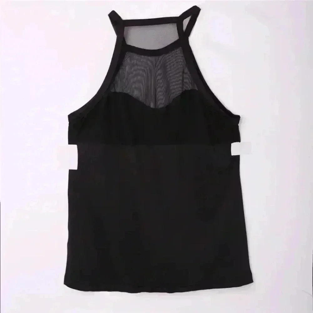 New! Sexy Black Mesh Top - Picture 3 of 7